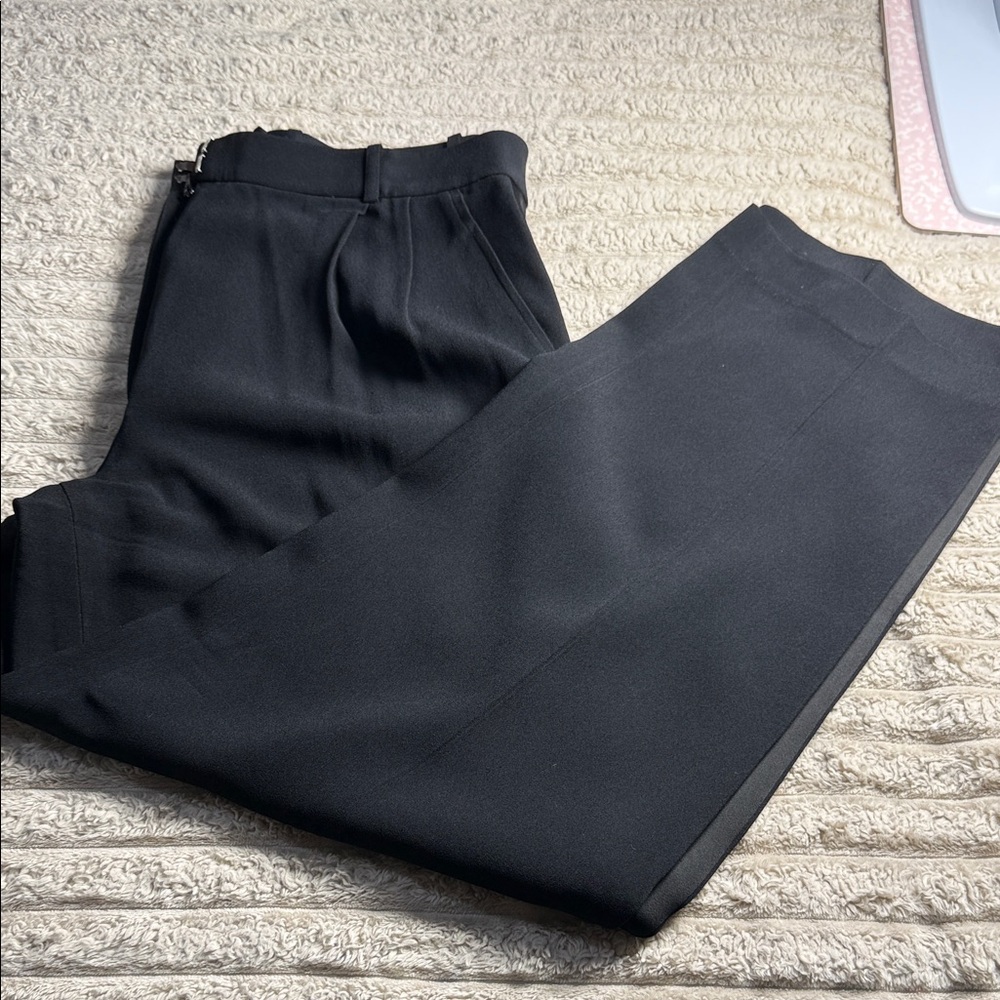 Club Monaco Black Wide-Leg Trousers